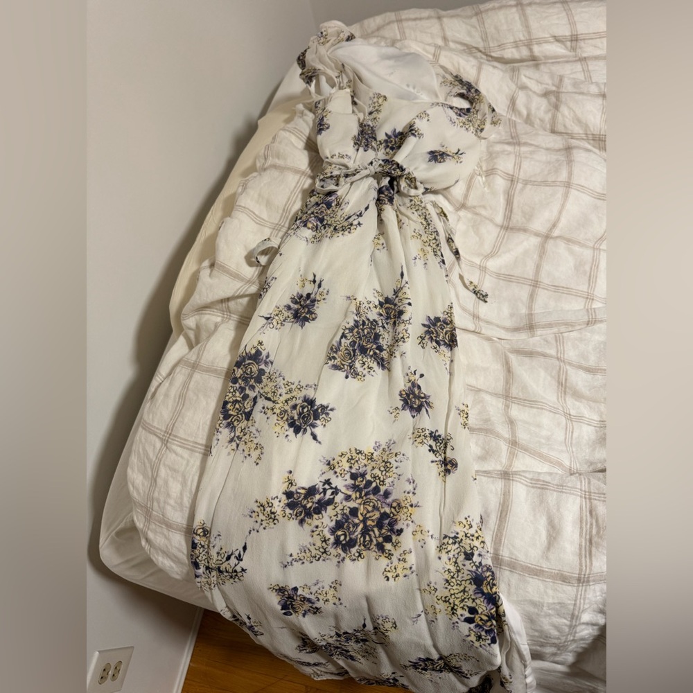 Joie floral ruffle short sleeve maxi dress